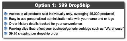 Option 1: SKU 573016 - $99 DropShip
