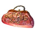 Women's Light Red Sequine Print Hand Bags