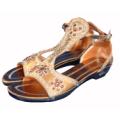 Women's Sequined Bronze Sandals
