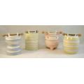 4" Pastel Stripes Oil Burners - 4 Assorted