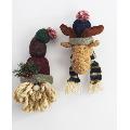 Country Style Santa and Deer Faces Ornaments