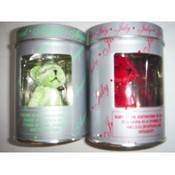Teddy Bear Keychain With Birthstone In A Can