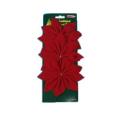 3 Pack Red Poinsettia Bows