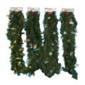 4" x 9' 4 Ply Deluxe Green Garland With Designs