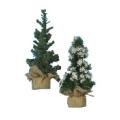 8" Burlap Tree With Berries &amp; Flocked