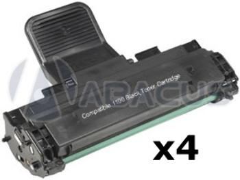 Compatible Dell 1100 Black Toner Cartridges (4-pack)