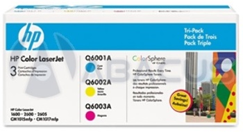 OEM HP 2600 Tri-Color Toner Value Pack