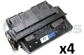 Compatible HP 61X (C8061X) Black Toner Cartridge 4-Pack