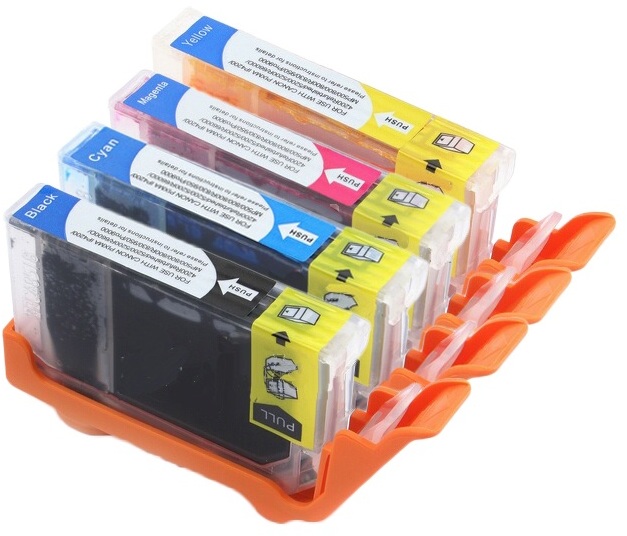 Compatible Canon CLI-8 (w/chip) Value 4-Pac: 1 each col