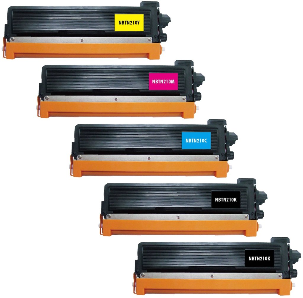 Compatible Brother TN-210 Toner Cartridges (5-Pack)