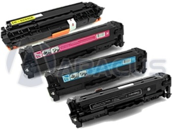 Reman HP CC530A/CC531A/CC532A/CC533A Toner Cartridges 4-Pack