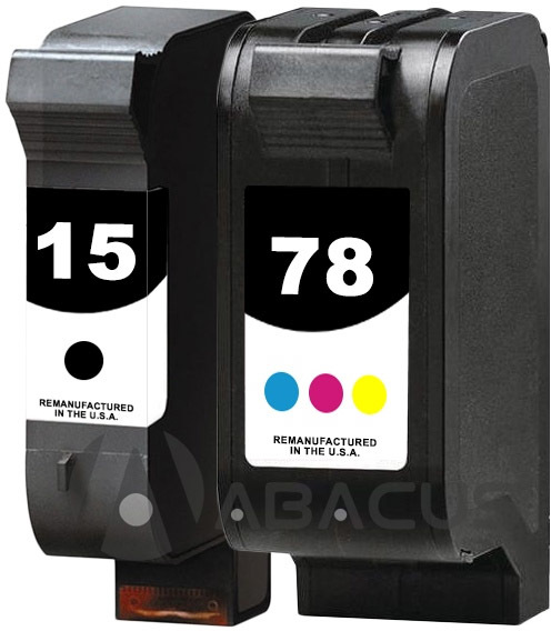 Reman HP 15 & 78 Value 2-Pack: 1 black / 1 color