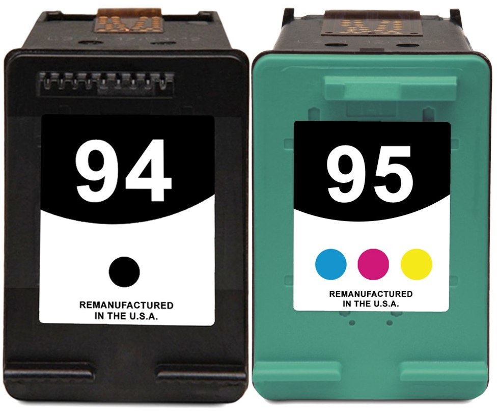 Reman HP 94 & 95 Value 2-Pack: 1 black / 1 color
