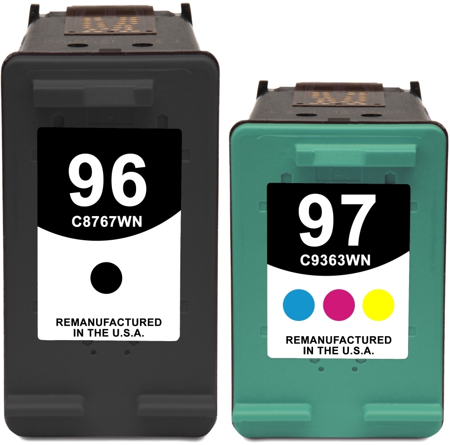 Reman HP 96 & 97 Value 2-Pack: 1 black / 1 color