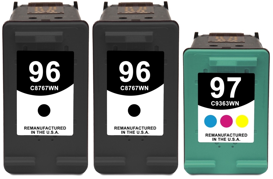 Reman HP 96 & 97 Value 3-Pack: 2 black / 1 color