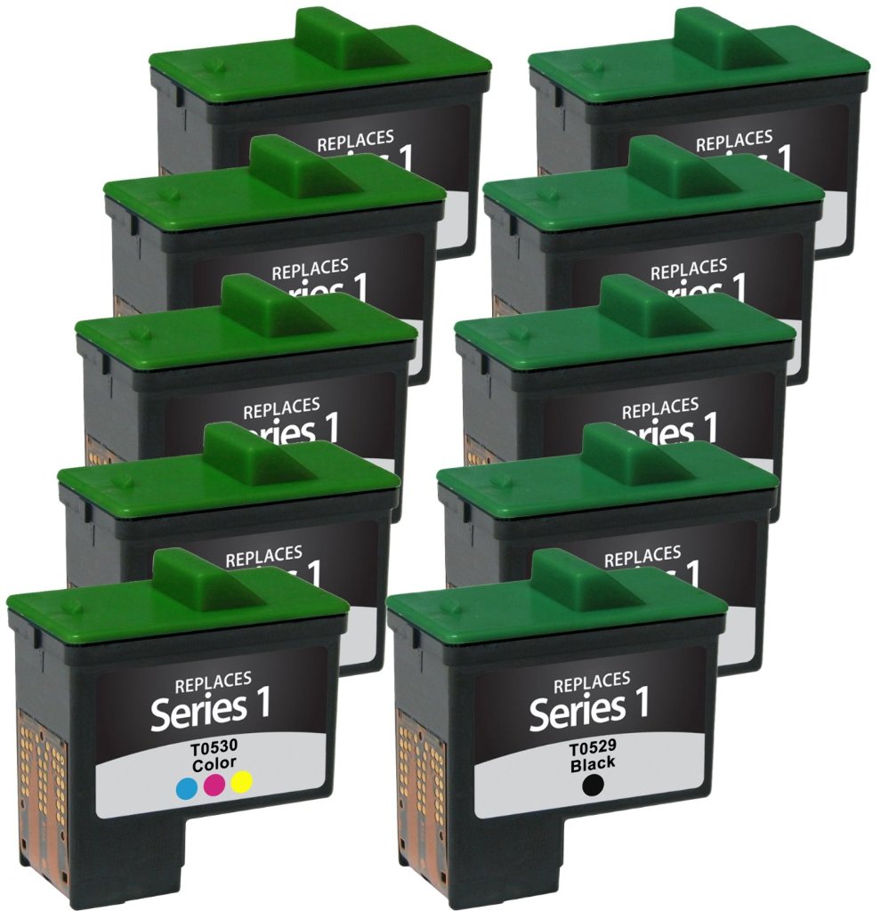 Reman. 10-Pak for Dell - 5 Black & 5 Color