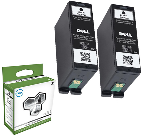 Genuine Dell Series 31 (V525w/V725w) Black Ink Cartridges