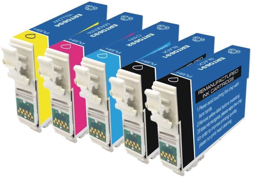 Reman Epson T0691 thru 694 Value 5-Pack