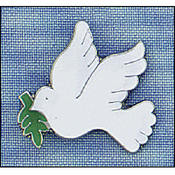Dove with Olive Branch Pin