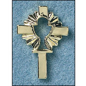 Cross With Cutout Chalice Pin