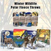 Winter Wildlife Polar Fleece Throws