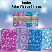 Girls Printed Polar Fleece Throws