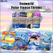 Ocean Wildlife Polar Fleece Throw