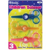 BAZIC 5" Fluorescent Safety Scissors (3/Pack)