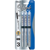 BAZIC York Black Color Jumbo Rollerball Pen w/ Gri