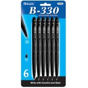 BAZIC B-330 Assorted Color Retractable Pen (6/Pack