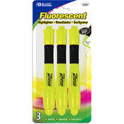 BAZIC Yellow Desk Style Fluorescent Highliters