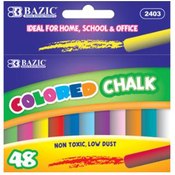 BAZIC Assorted Color Chalk (48/Box)