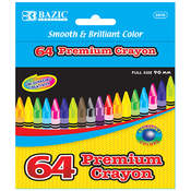BAZIC 64 Ct. Premium Quality Color Crayon