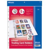 BAZIC Top Loading 9-Pockets Sports Card Holder