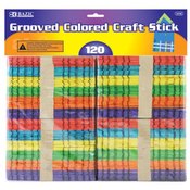 BAZIC Grooved Colored Craft Stick (150/Pack)