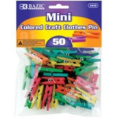 BAZIC Mini Colored Clothespins