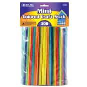 BAZIC Mini Colored Craft Sticks (500/Pack)