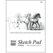 BAZIC 40 Ct. 9" X 12" Premium Sketch Pad