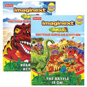 FISHER PRICE IMAGINEXT Giant Coloring Book w/ Stic