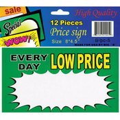 8" X 4.5" Everyday Low Price Sign (12/Pack)
