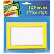 5.5" X 3.5" Blank Price Sign (12/Pack)