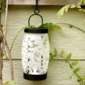 white frosted etch lantern