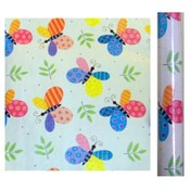 35 Sq Ft Gift Wrap - Butterfly Giggle Embossed