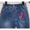 Girls 5 Pocket Stonewash Denim