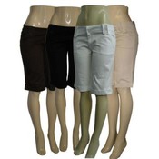 Womens Cotton Stretch Bermuda Shorts 4 Colors