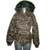 Women's Camouflage Army Jacket With Hood