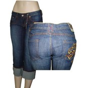 Womens Denim Capri Pants