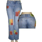 Women's Stretch Jeans With Design