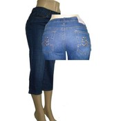 Womens Denim Capri Pants