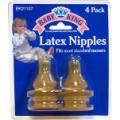 Baby Bottle Latex Nipples, 6 Pack